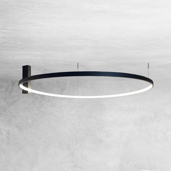 Plafon lampa nowoczesna Agari 1330 LED 38W 3000K czarna do pokoju