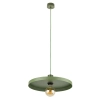 Metalowa zwisająca lampa Sila 10762 dysk na kablu zielony