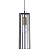 Lampa wisząca Gabia K-4937 na okrągłej podsufitce czarna złota