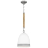 Kuchenna lampa wisząca Nash HK-NASH-P-AN marynistyczna nikiel biały