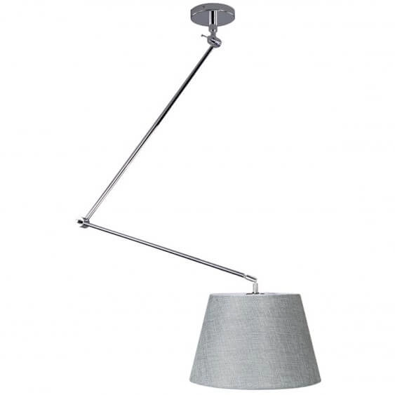 Kierunkowa lampa wisząca Adam AZ1841+AZ2601 Azzardo abażurowa satyna szara