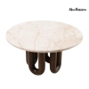 Drewniany stolik kawowy CORES MM001501100409 brązowy nowoczesny 80cm
