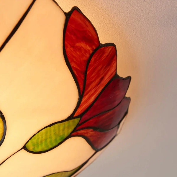 Sufitowa lampa witrażowa Botanica 63960 szklana do salonu kolorowa