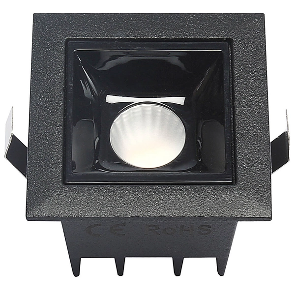 Pojedyncza lampa podtynkowa 573 Domeno LED 2W 4000K czarna
