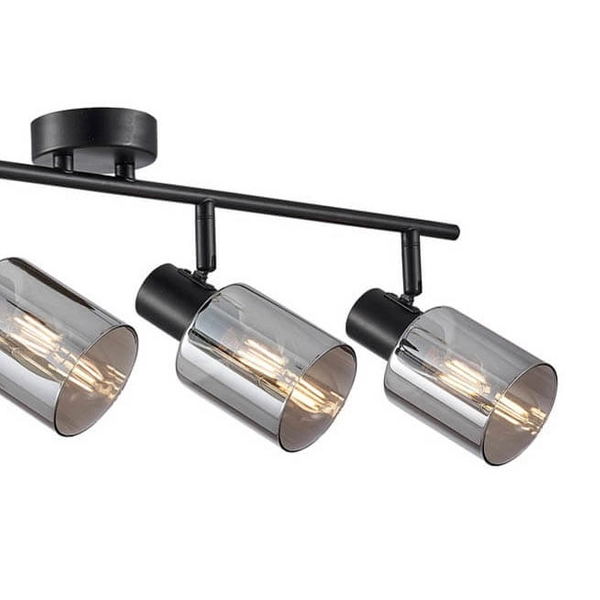 Lampa z regulacja przysufitowa Santia SPL-65342-4-BK-SG Italux czarny szary