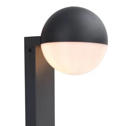 Tarasowy słupek LOOMA 7138001118 kulisty metalowy IP54 biały szary