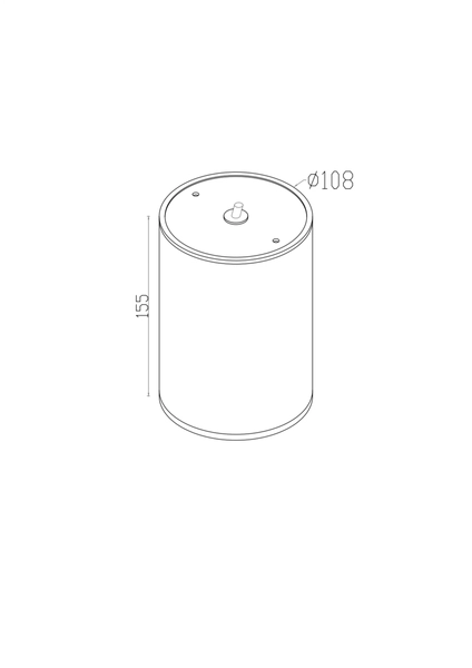 Lampa sufitowa Bar O306CL-L12GF Maytoni LED 12W 3000K tuba IP65 czarna