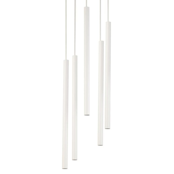 Cylindriczna okrągła lampa wisząca Sopel 33626 Sigma metalowa biała