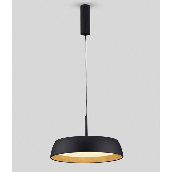 Zwisająca lampa nad wyspę CARACOLLO LE44810 LED 40W 3000K czarny drewniany