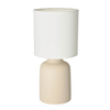 Ceramiczna lampka nocna Iner 41-79879 abażur biała beżowa