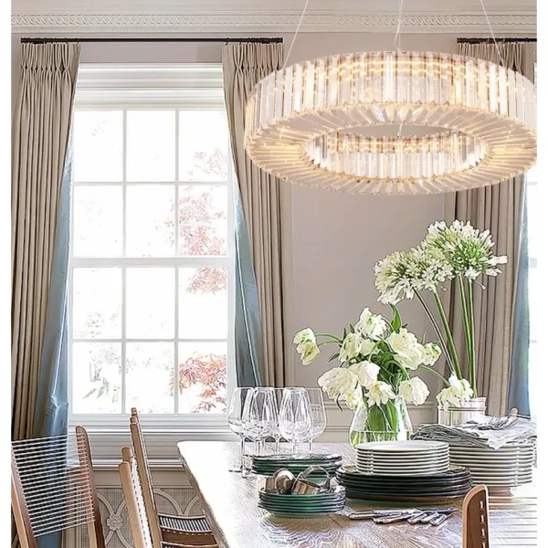 Żyrandol glamour CRISTAL ST-10625P-60 złota transparentna szklana LED 60W 3000K do salonu