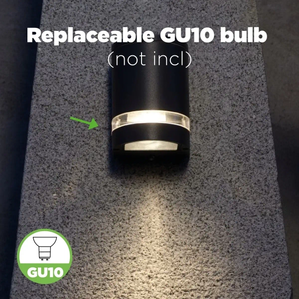 Zewnętrzna LAMPA ścienna FOCUS 5604101118 Lutec metalowa OPRAWA elewacyjny kinkiet tuba IP44 szara