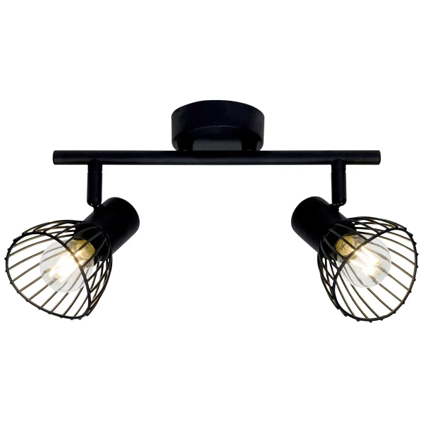 Podwójna lampa sufitowa Elhi 71913/06 z regulacją czarna