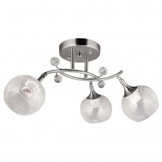 Szklana lampa sufitowa VEN W-A 26004/3 SL+WT kule satyna przezroczyste