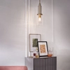 Zwisowa lampa QN-KIMROSE-MP-BNB klosz tuba mosiądz