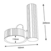 Reflektorowa LAMPA sufitowa NATORI 7210 Shilo regulowana OPRAWA metalowa SPOT tuba czarna