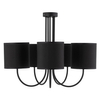 Lampa sufitowa do salonu Torens 4595 TK Lighting tuby tekstylna czarna złota