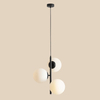 Lampa wisząca do jadalni Fin 1120E1_M Aldex szklane molekuły czarna