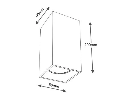 Kinkiet LAMPA ścienna OZU 4402 Shilo metalowa OPRAWA przyścienna prostokątna czarna