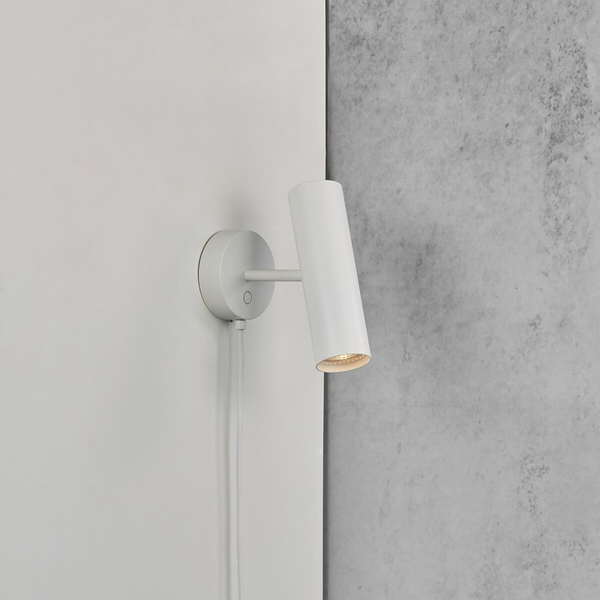 Lampa ścienna Mib 61681001 DFTP do salonu tuba rurka biała