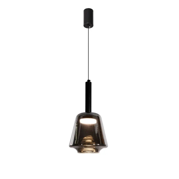 Wisząca lampa loftowa BUENO czarna 31-50441 1xGx53 szklana nad wyspę