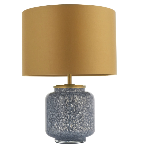 Stołowa lampa L&-193067 Light& salonowa z abażurem złotym kobaltowa