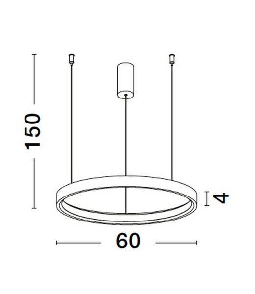 Pierścieniowa lampa wisząca ZACAPU LE42791 Luces Exclusivas LED 42W 3000K srebrna