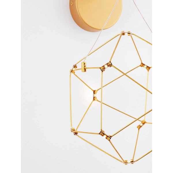 Przyścienna lampa ASIS LE44325 LED 6W 3000K geometryczna złoty