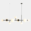 Loftowa lampa wisząca Dione 1092N1 nad wyspę czarna biała