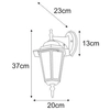 LAMPA elewacyjna Standard K-5009A down czarny/złoty Kaja ścienna OPRAWA klasyczna zewnętrzny kinkiet IP44 czarny złoty