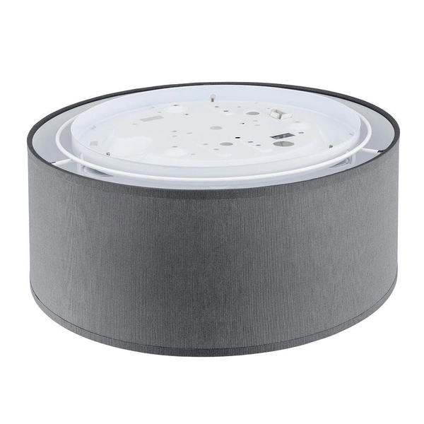 Okrągły plafon salonowy Rondo 3333 TK Lighting tkaninowy biały szary