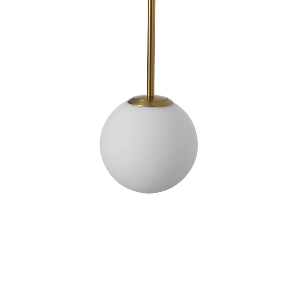 Wisząca lampa szklana kula Bolti PL0112-GD Yaskr ball biała złota