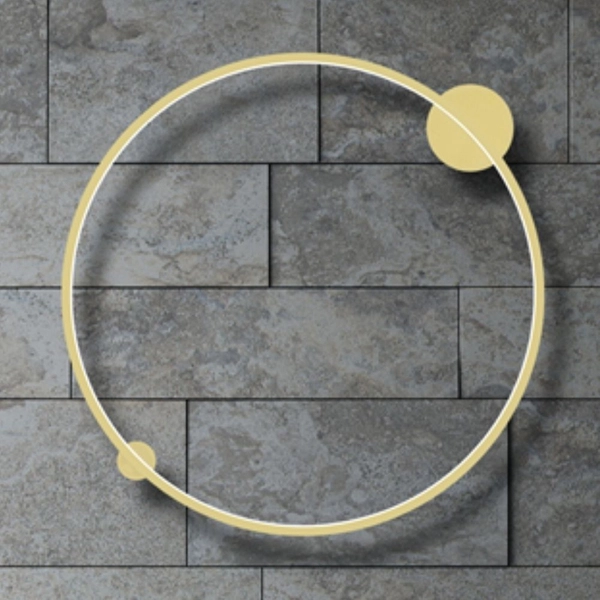 Okrągła lampa sufitowa Saturno ML8861 Milagro LED 46W 4000K ring IP44 złoty