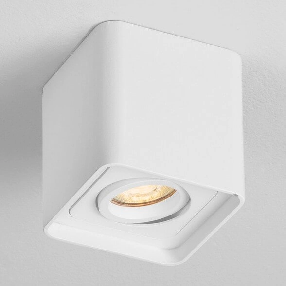 Kwadratowa lampa sufitowa ESTERO LE44396 kostka do jadalni biała