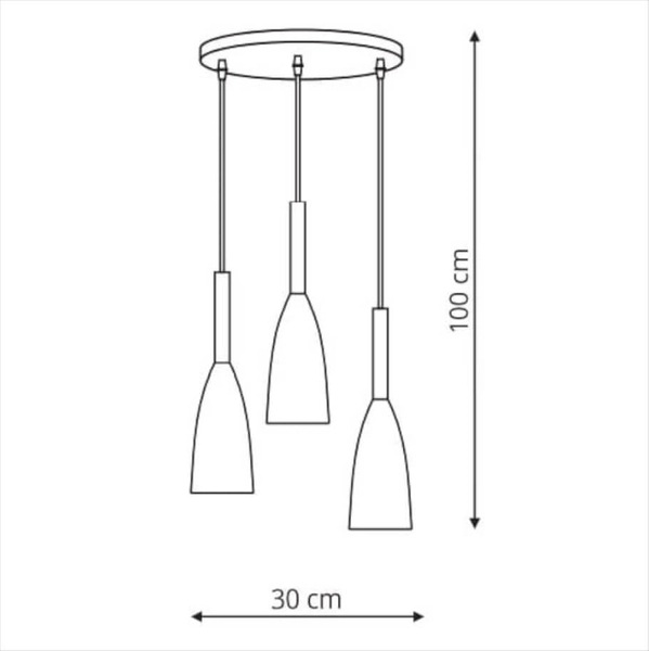 LAMPA wisząca SOLIN LP-181/3P GR Light Prestige loftowa OPRAWA metalowa ZWIS hygge kaskada szara