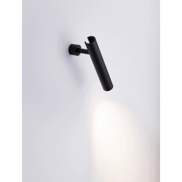Ścienny cylinder ledowy PONVELA LE45542 LED 6W 3000K czarna