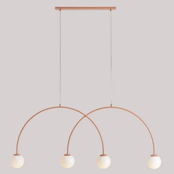 Wielopunktowa lampa wisząca Una 1116L11_L kule molekuły szkło koralowa