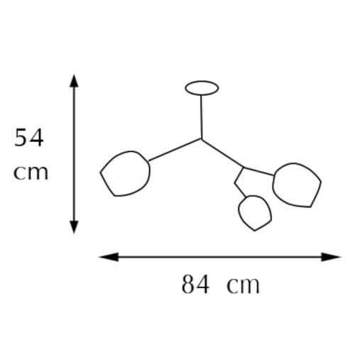 Złota lampa sufitowa 1962/3 GOLD 21QG modernistyczna
