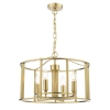 Lampa wisząca na łańcuchu Mya MYK0463 do salonu szczotkowany brąz