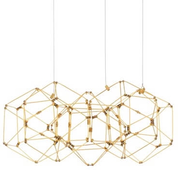 Lampa wisząca ASIS LE42727 LED 21.6W 3000K geometryczny wzór złota