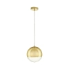 Lampa wisząca lustrzana Flash MP1238-200 gold Step szklana kula złota