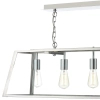 Szklana wisząca lampa Academy ACA0544 metalowa na łańcuchu srebrna