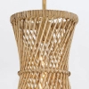 Rattanowa wisząca lampa Twyla QN-TWYLA-1P-BNG ażurowa złota