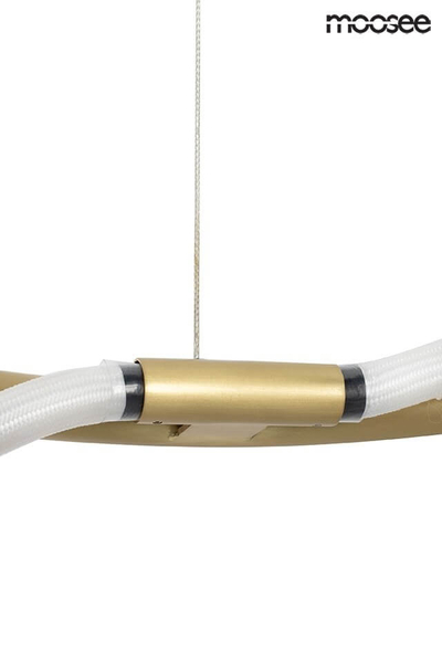 Wisząca lampa designerska Serpiente LED 32W nad stół złota