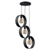Nowoczesna lampa wisząca HOOP 32282 Sigma kaskada do salonu czarna