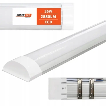 Podszafkowa lampa listwa biała natynkowa oprawa 120cm do kuchni 36W 5500-6500K SLP2914
