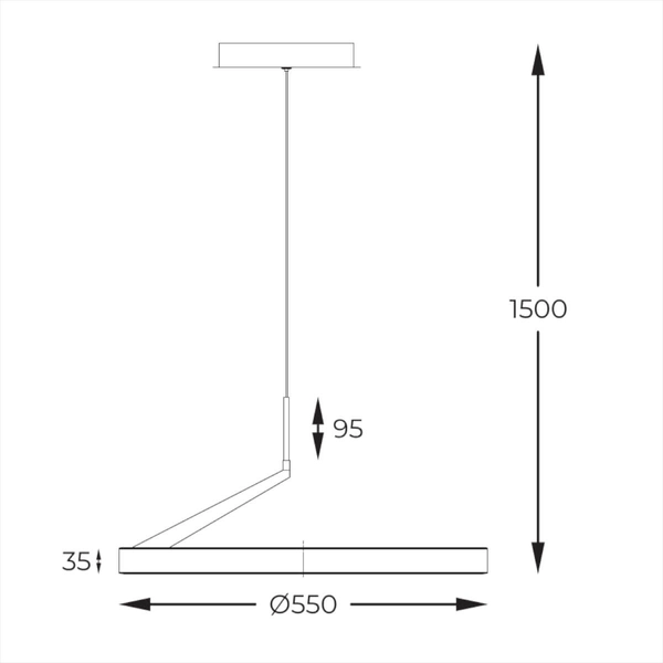 Pierścieniowa lampa Malu MD3689-1M-3BGT LED 37W 3000-6000K złoty czarny