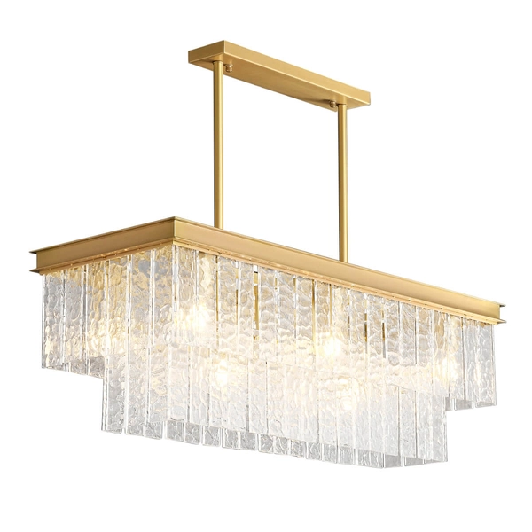 Wisząca lampa pałacowa ICELAND ST-6308-10C Step kryształki białe złote