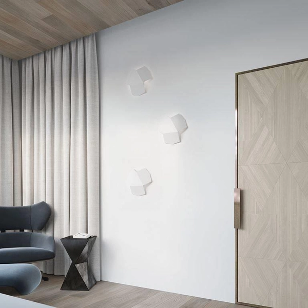 Kinkiet LAMPA ścienna SL.0424 geometryczna OPRAWA metalowa biała