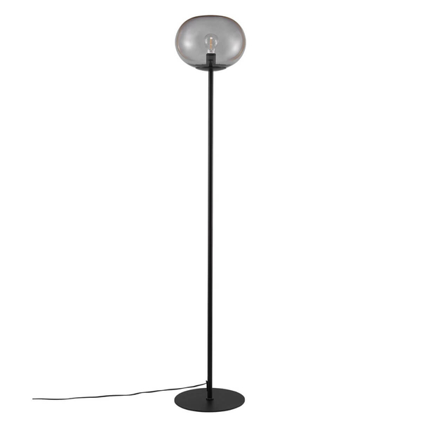 Kulista lampa podłogowa Alton 2010514047 szklana czarny przydymiony